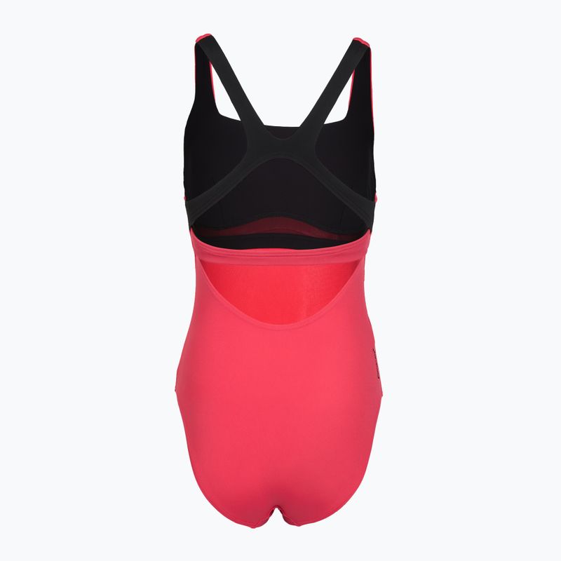 Dámske jednodielne plavky Speedo Flex Band with Swim Bra raspbery fill/vermilion/punch 8