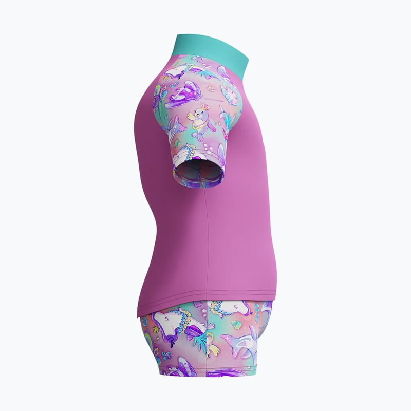 Detské dvojdielne plavky Speedo Digital Rash Top Set neon violet 5