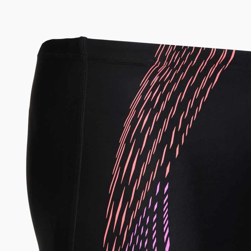 Pánske plavecké jammery Speedo Duo Logo Print Mid Jammer black/coral sands/neon violet 4
