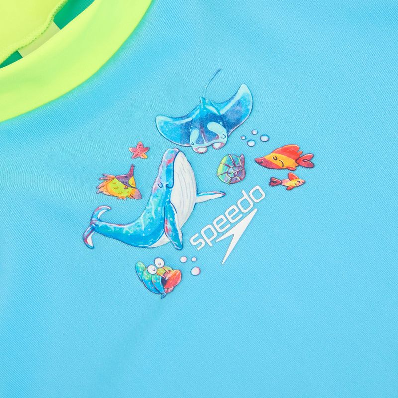 Pánske dvojdielne plavky Speedo Learn To Swim Digital Rash Top Set turkish sea 5