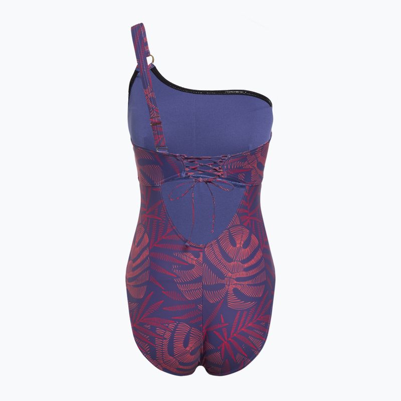 Dámske jednodielne plavky Speedo Shaping Printed Asymmetric hapuna blue 2