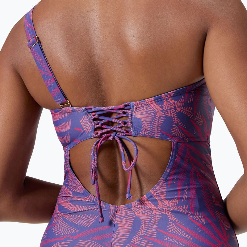 Dámske jednodielne plavky Speedo Shaping Printed Asymmetric hapuna blue 8