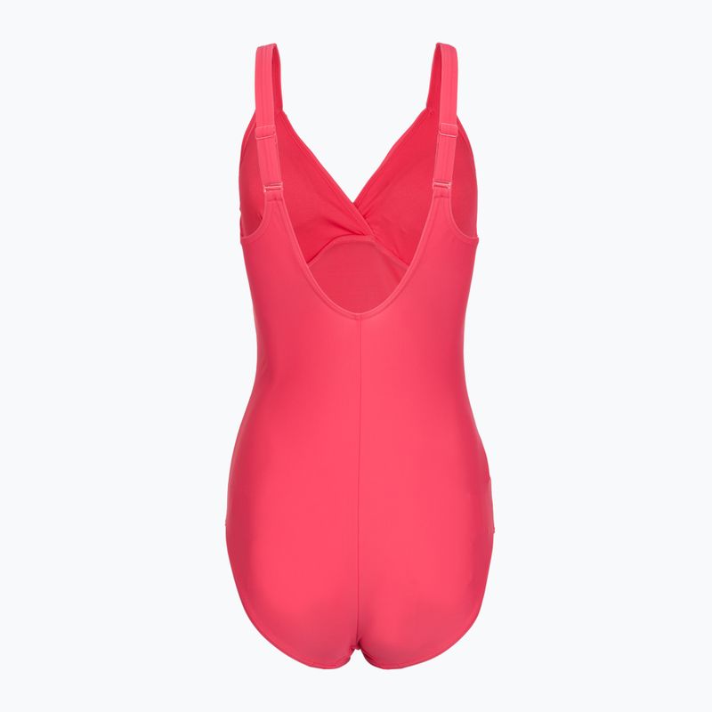 Dámske jednodielne plavky Speedo Shaping Cross Knot raspberry fill/vermilion/punch 2
