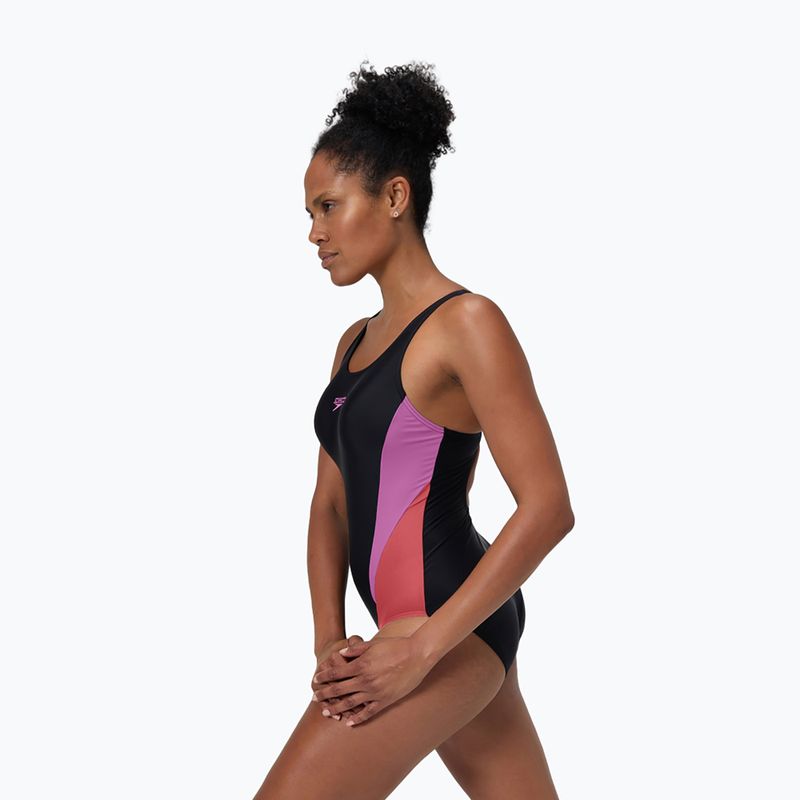 Dámske jednodielne plavky Speedo Colourblock 2.0 neon violet 4