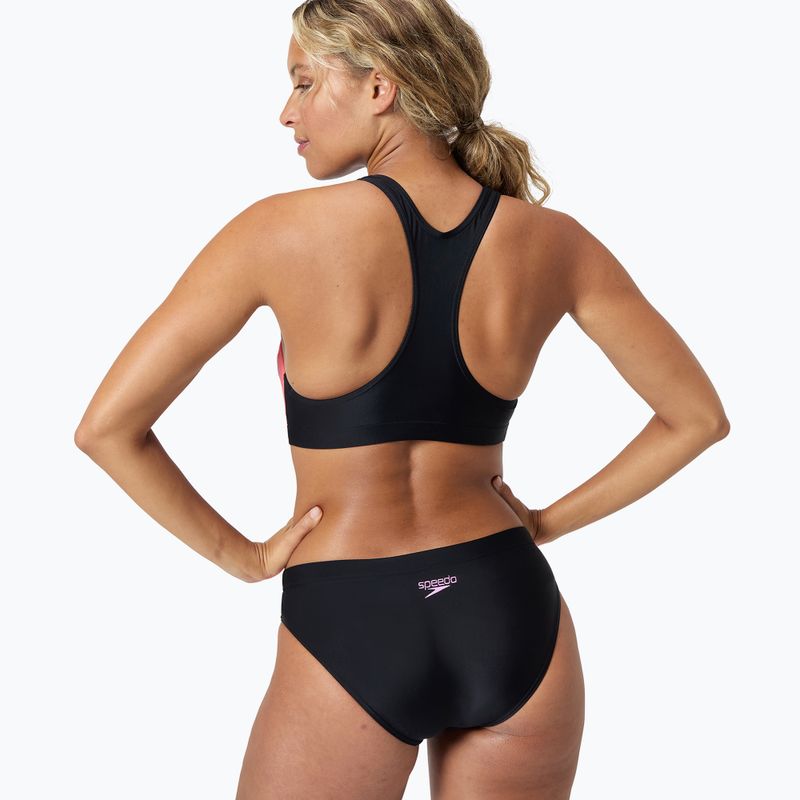 Speedo Colourblock Splice 2.0 dámske dvojdielne plavky neónovo fialové 2