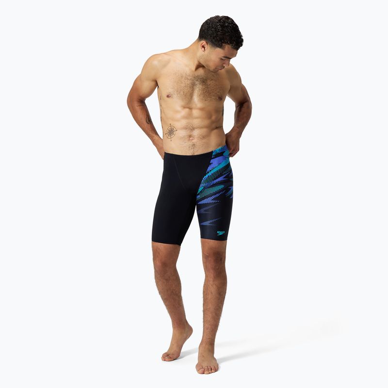 Speedo pánske plavecké džemmery HyperBoom V-Cut Jammer black/cobalt pop 2
