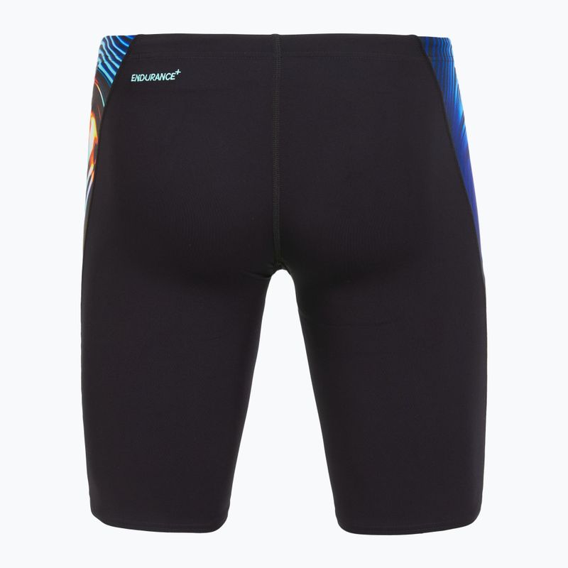 Pánske plavky Speedo Placement Digital V-Cut Jammer lava blur/speedo black 2