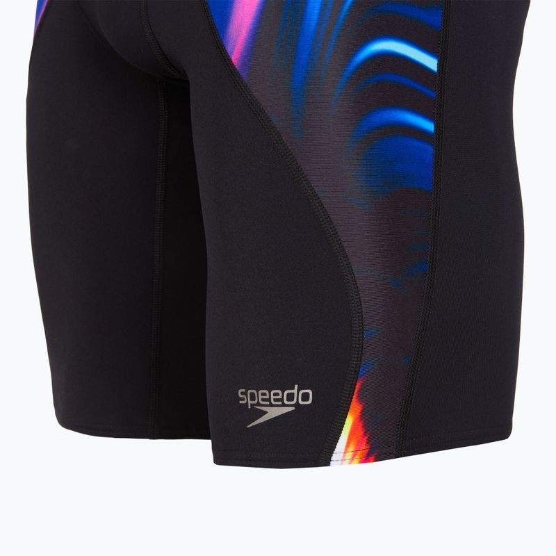 Pánske plavky Speedo Placement Digital V-Cut Jammer lava blur/speedo black 3