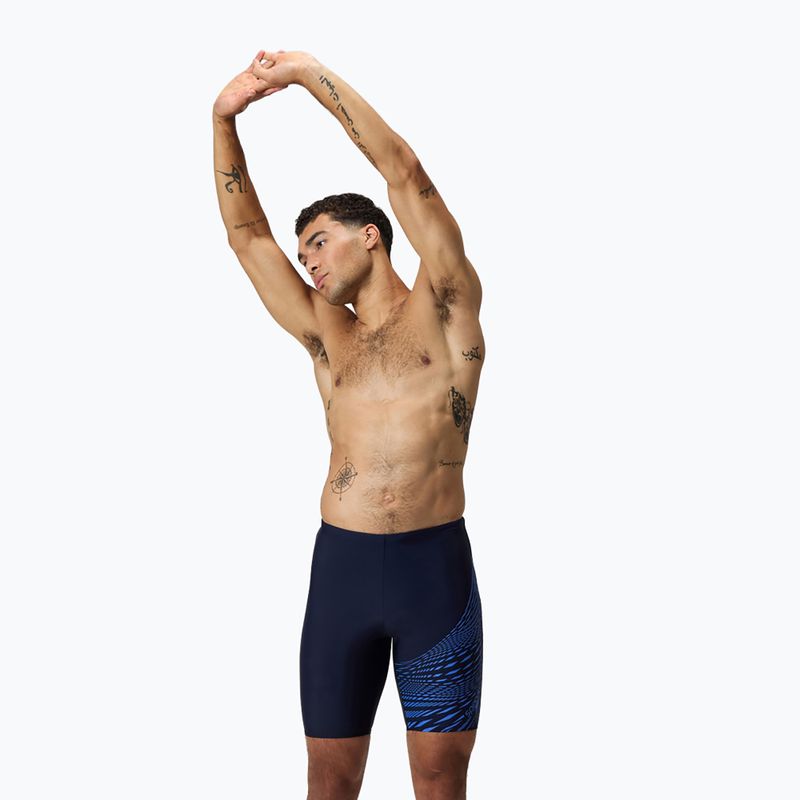 Pánske plavecké jammery Speedo Medley Logo Jammer navy/cobalt pop 8