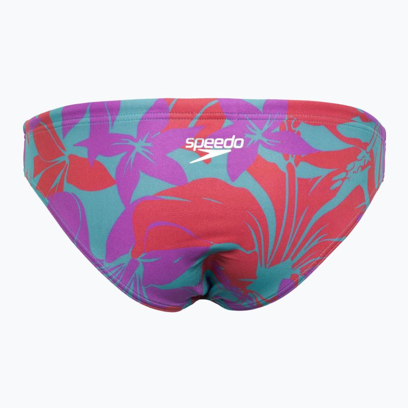 Dół od stroja pływackiego Speedo Allover Digital Hipster Brief Kaluna floral/arctic 2