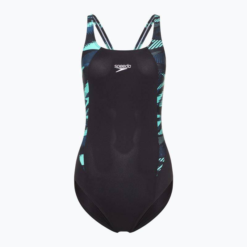 Dámske jednodielne plavky Speedo HyperBoom Splice Muscleback dark teal