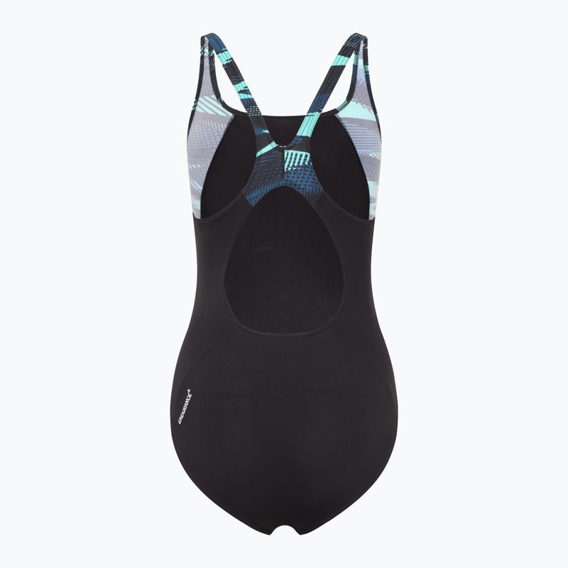 Dámske jednodielne plavky Speedo HyperBoom Splice Muscleback dark teal 2