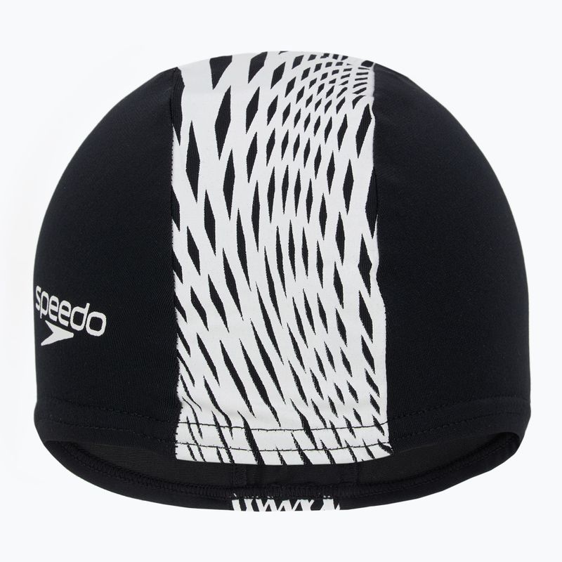 Plavecká čiapka Speedo Boom Endurance+ black/white boho diamonds