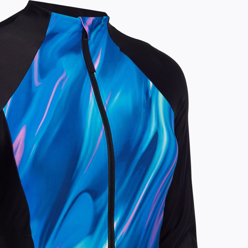 Dámske jednodielne plavky Speedo Printed LS One Piece rapture glow/dark teal 3