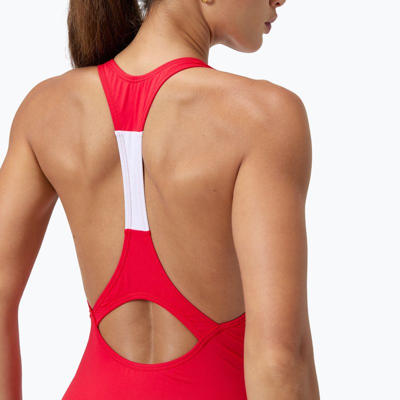 Dámske jednodielne plavky Speedo Colourblock Racerback high risk red 4