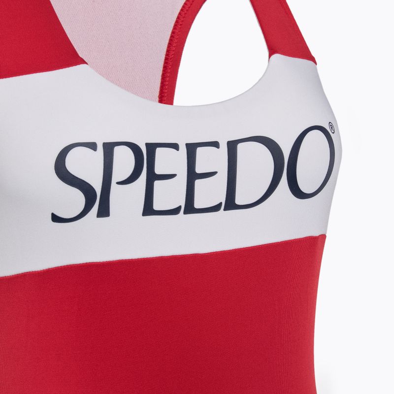 Dámske jednodielne plavky Speedo Colourblock Racerback high risk red 3