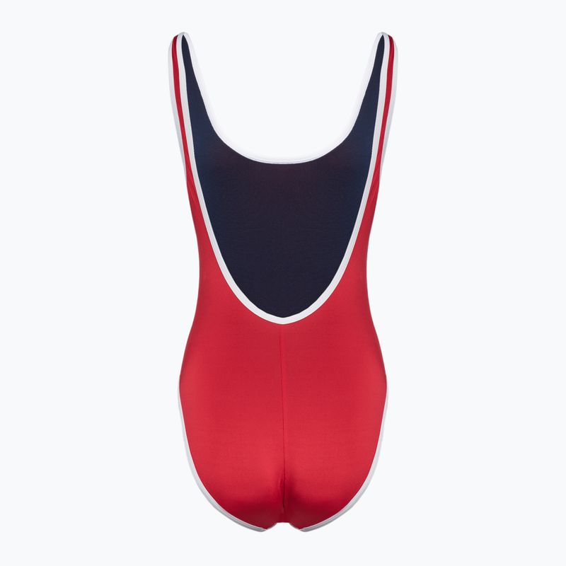 Dámske jednodielne plavky Speedo Solid Bound Scoop high risk red 2