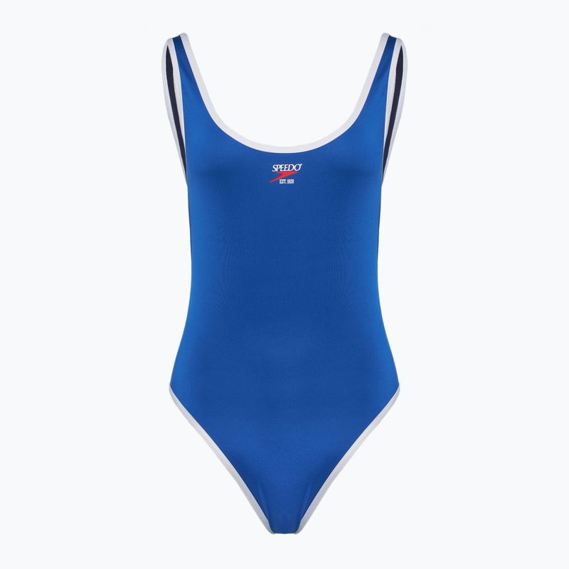 Dámske jednodielne plavky Speedo Solid Bound Scoop turkish sea
