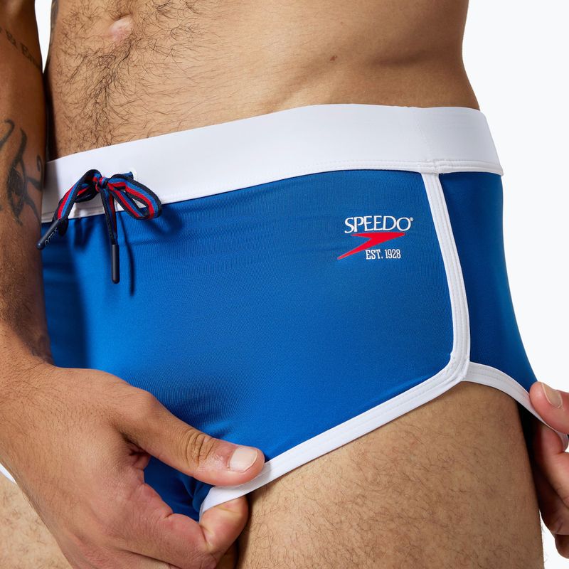 Pánske plavky Speedo Jetstream Retro Logo Brief turkish sea 4