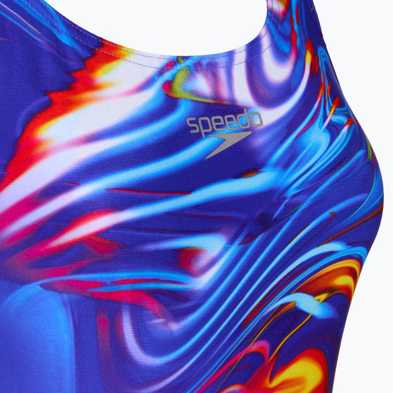 Dámske jednodielne plavky Speedo Placement Digital Powerback molten blend/cobalt pop 3