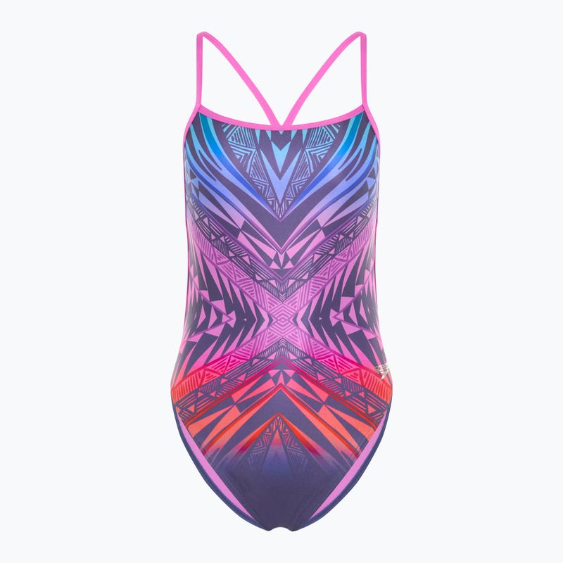 Dámske jednodielne plavky Speedo Placement Digital Vback balance blend/hapuna blue