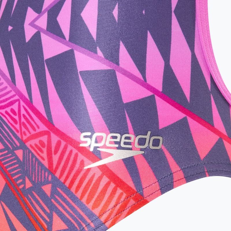 Dámske jednodielne plavky Speedo Placement Digital Vback balance blend/hapuna blue 3