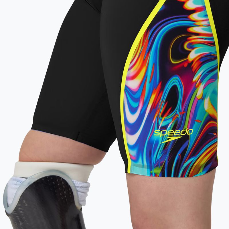 Dámsky pretekársky outfit Speedo Fastskin LZR Pure Intent 2.0 Closedback Kneeskin black / molten blur / hyper yellow / mainline 7