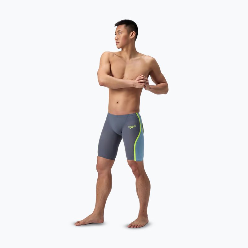 Pánske plavky Speedo Fastskin LZR Intent 2.0 Jammer grey lead/acadia blue/hyper yellow 2