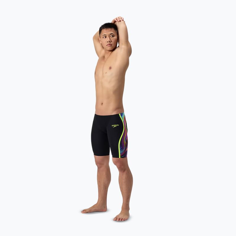 Pánske plavecké jammery Speedo Fastskin LZR Intent 2.0 Jammer black/molten blur/hyper yellow 2