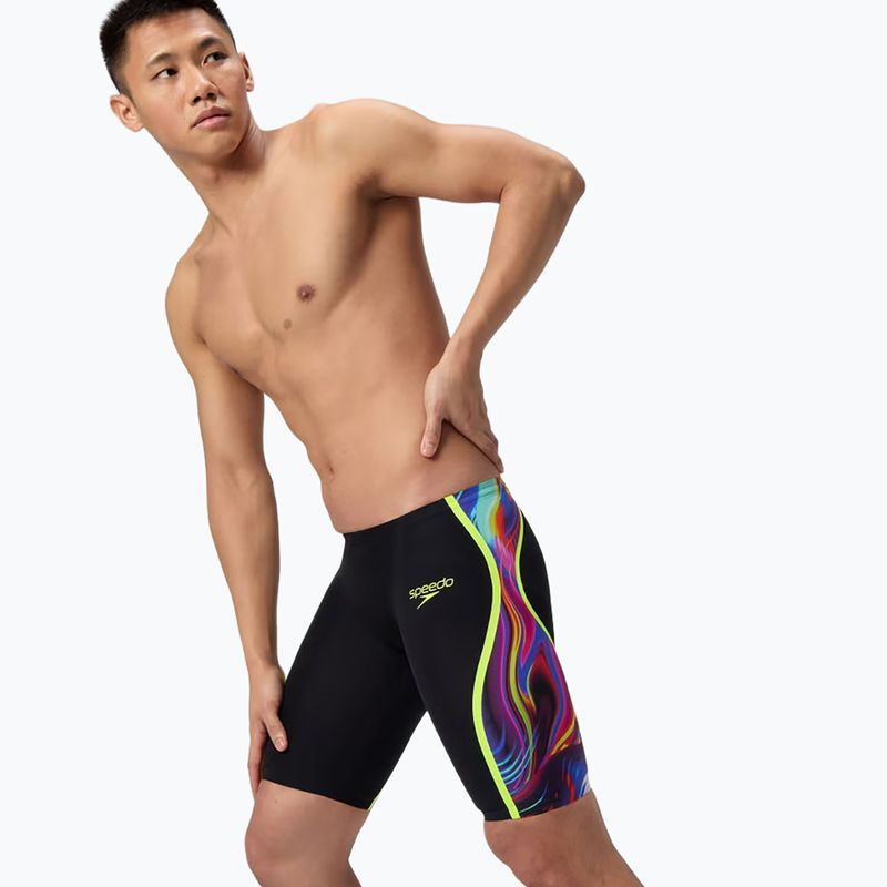 Pánske plavecké jammery Speedo Fastskin LZR Intent 2.0 Jammer black/molten blur/hyper yellow 4