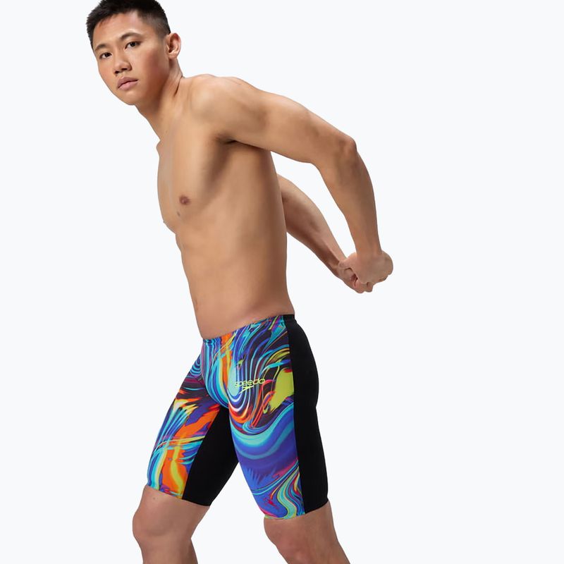 Pánske plavky Speedo Fastskin LZR Pure Valor 2.0 Jammer molten black/molten blur 4