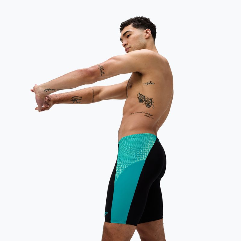 Pánske plavky Speedo Endurance+ MAX Splice Jammer black/turquoise gem 4