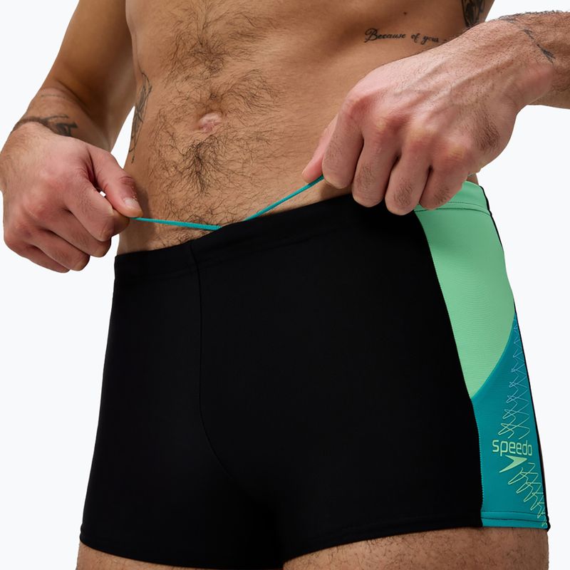 Pánske plavky boxerky Speedo Dive Aquashort black/turquoise gem 5