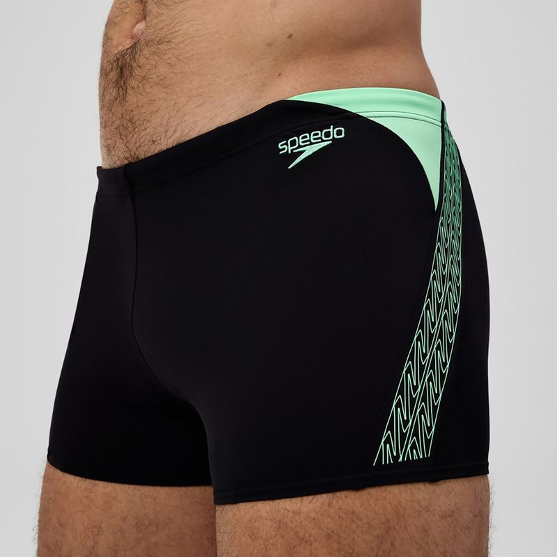 Pánske plavky boxerky Speedo Hyper Boom Splice black/alfalfa green 5