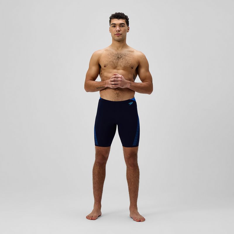 Pánske plavky Speedo Hyper Boom Splice grey lead/neon coral 2