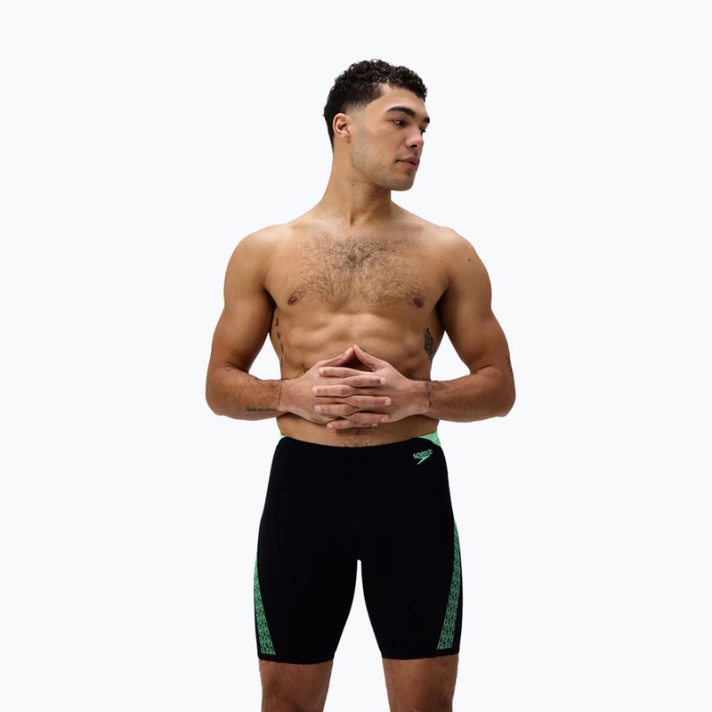 Pánske plavky Speedo Hyper Boom Splice black/alfalfa green