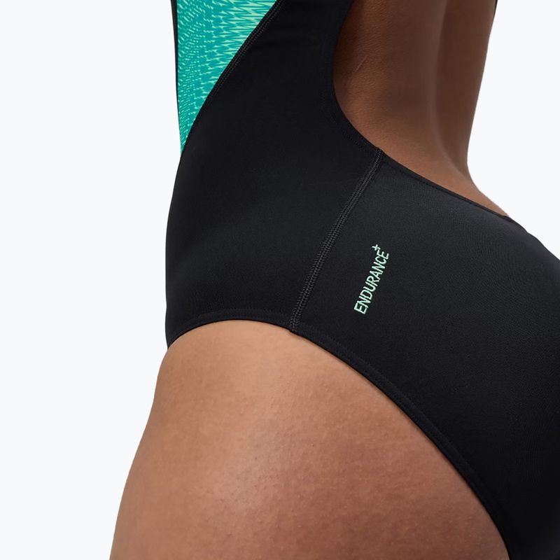 Dámske jednodielne plavky Speedo Placement Laneback turquoise gem 7