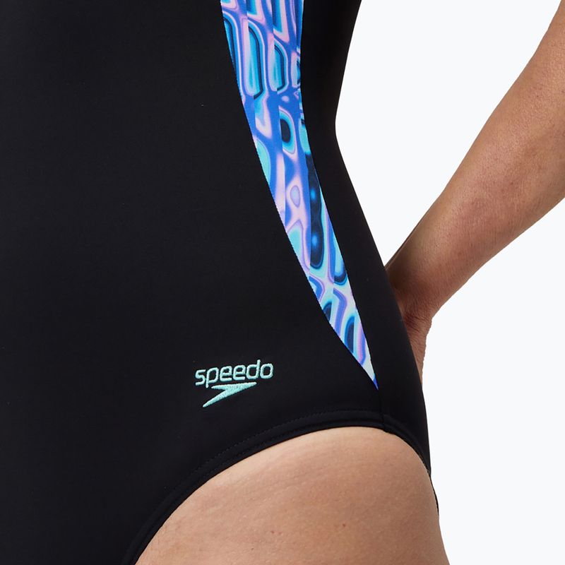 Dámske jednodielne plavky Speedo Shaping LunaLustre Printed indigo glow 6