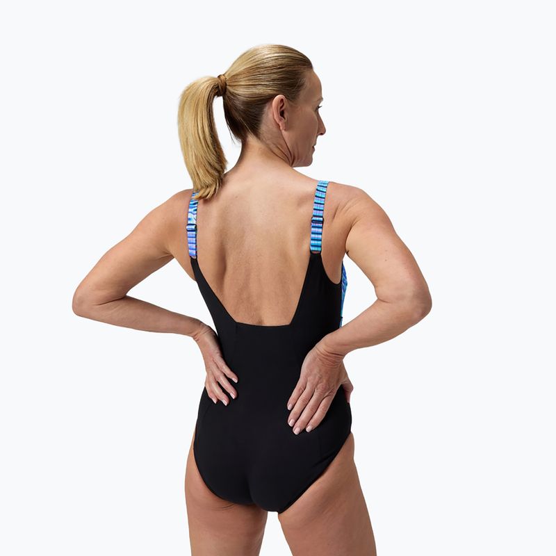 Dámske jednodielne plavky Speedo Shaping Contour Eclipse Printed indigo glow 3