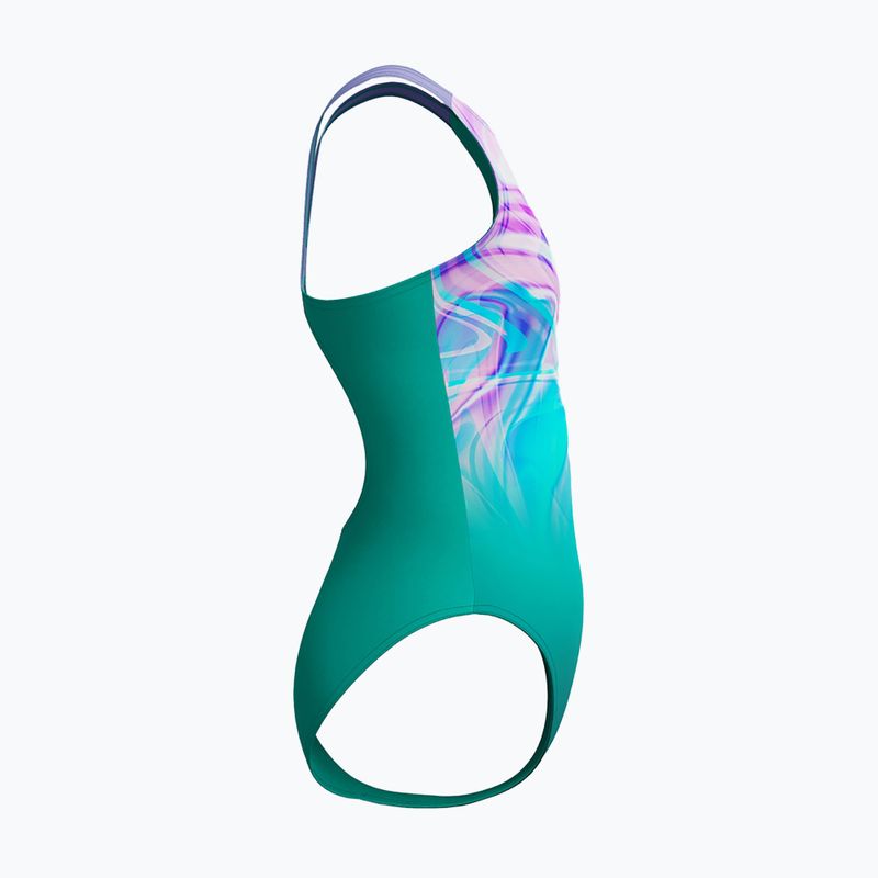 Detské jednodielne plavky Speedo Printed Pulseback turquoise gem 4