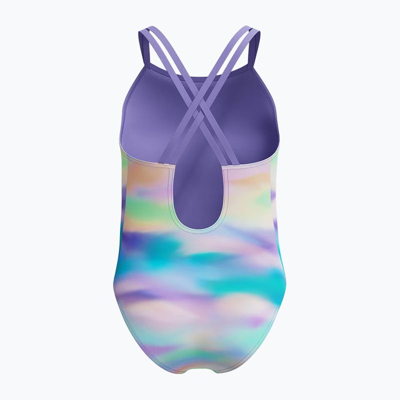 Detské jednodielne plavky Speedo Printed Twinstrap purple fog 2