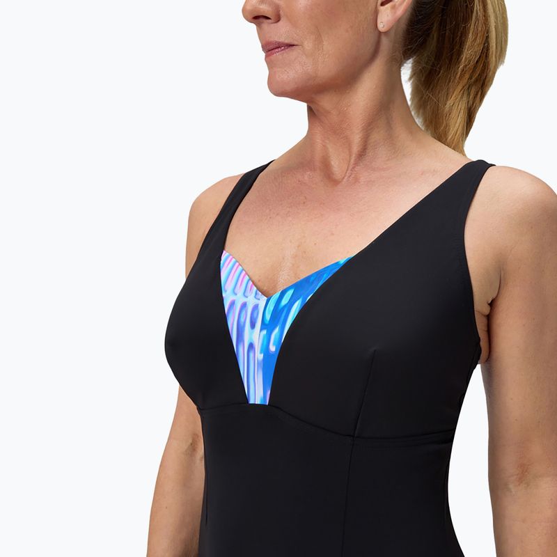 Dámske jednodielne plavky Speedo Shaping Printed OpusGem indigo glow 5