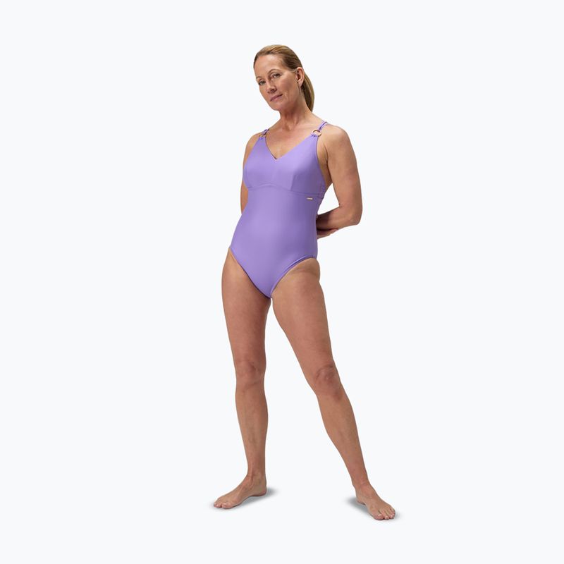 Dámske jednodielne plavky Speedo Shaping Strappy purple mist 2