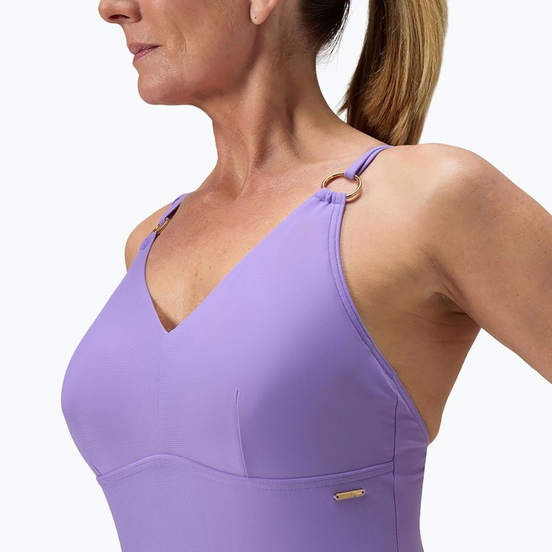 Dámske jednodielne plavky Speedo Shaping Strappy purple mist 5