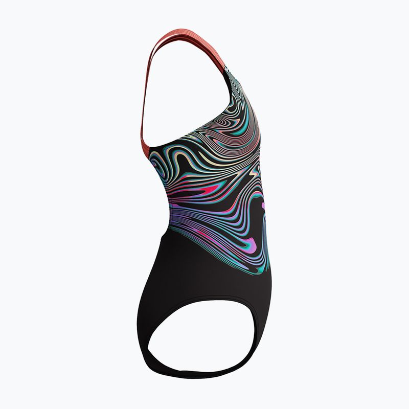 Detské jednodielne plavky Speedo Digital Placement Powerback neon coral 4