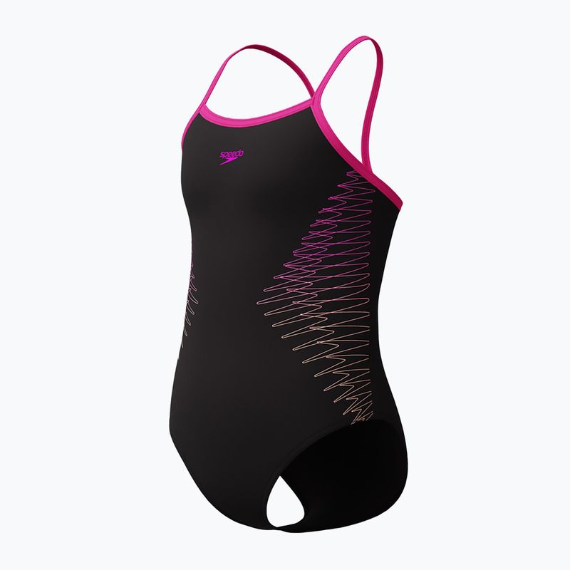 Detské jednodielne plavky Speedo Platisol Placement Thinstrap Muscleback flare pink 3