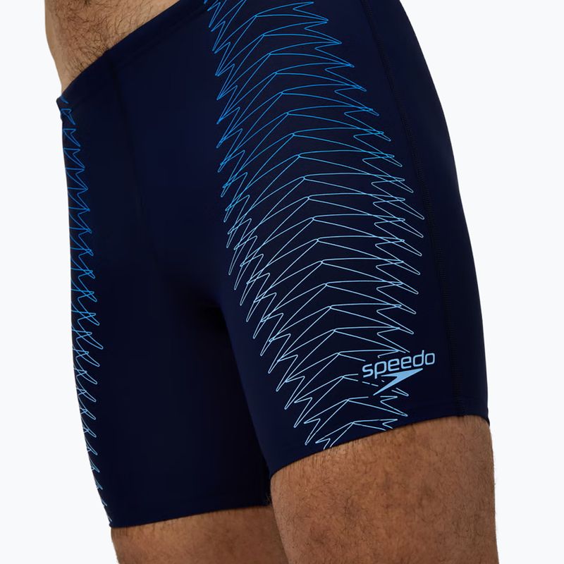 Pánske plavecké jammery Speedo Duo Logo Print Mid Jammer navy/sugar blue 6