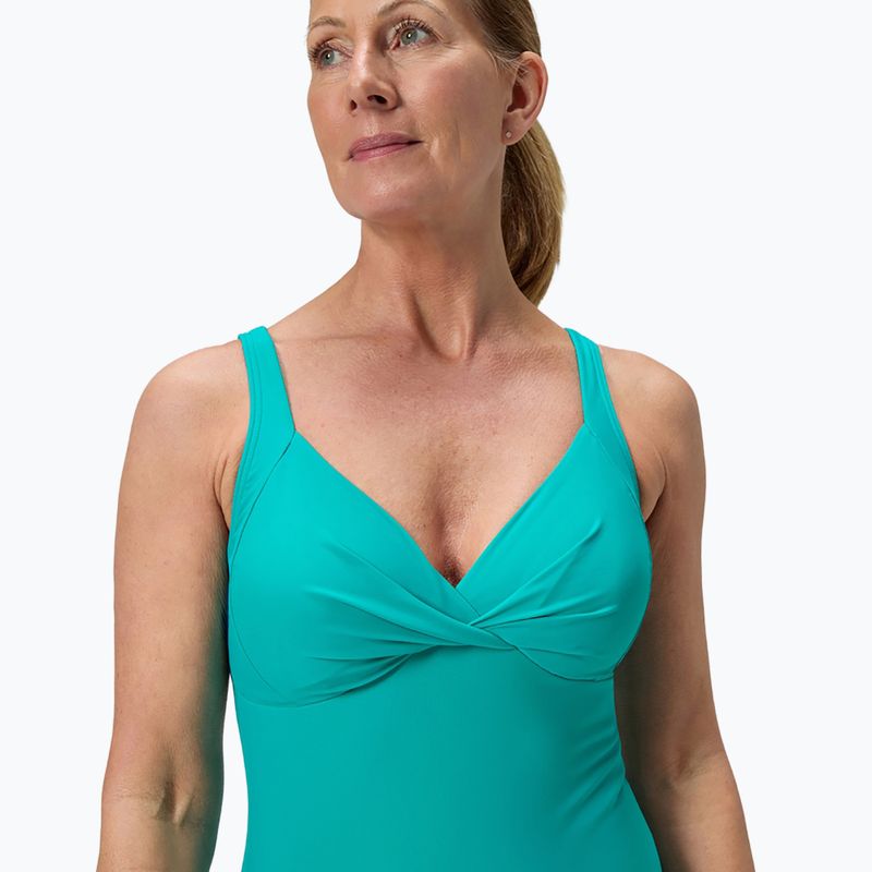 Dámske jednodielne plavky Speedo Shaping Cross Knot turquoise gem 5