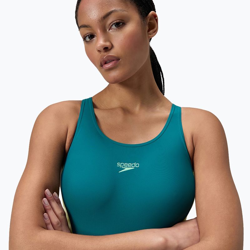 Dámske jednodielne plavky Speedo Colourblock 2.0 deep emerald 5