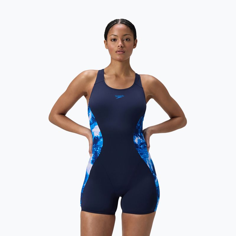 Jednodielne plavky Speedo Digital Printed Legsuit peacoat